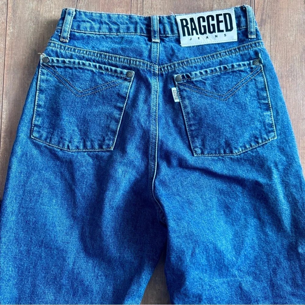 The Ragged Priest ASOS High Rise Straight Leg 90’s Inspired Blue Jeans Size 26 - Picture 7 of 8
